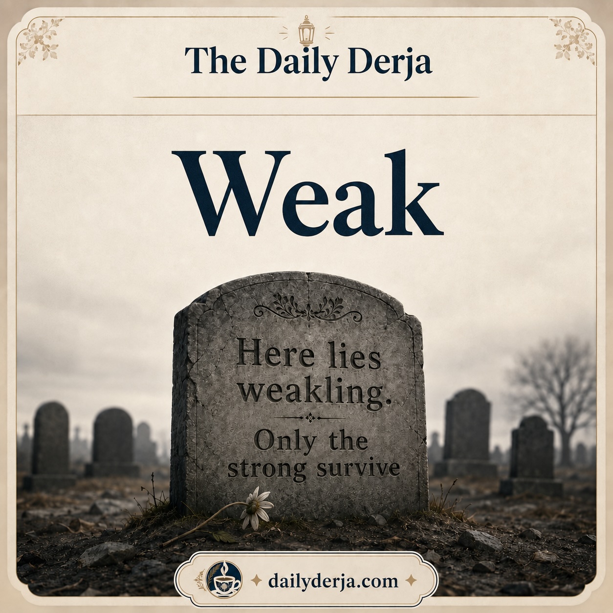 The Daily Derja flashcard for ضعيف, weak
